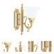 French Regency 1 Light 6 inch Polished Brass Bath Vanity Wall Light