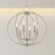 Milania 6 Light 25 inch Brushed Nickel Chandelier Ceiling Light