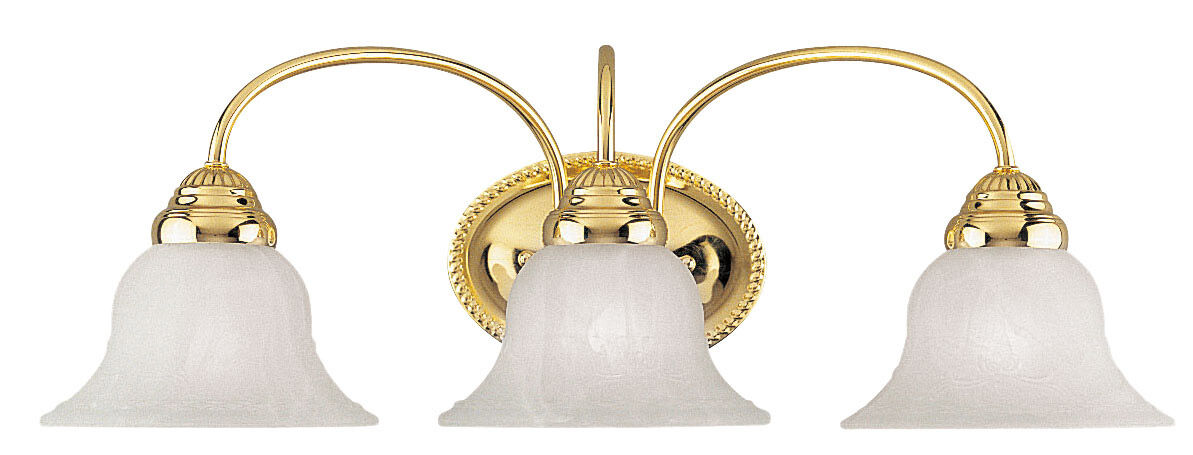 Edgemont 3 Light 24 inch Polished Brass Bath Vanity Wall Light