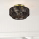 Acordia 3 Light 15 inch Antique Brass Semi Flush Mount Ceiling Light, Large