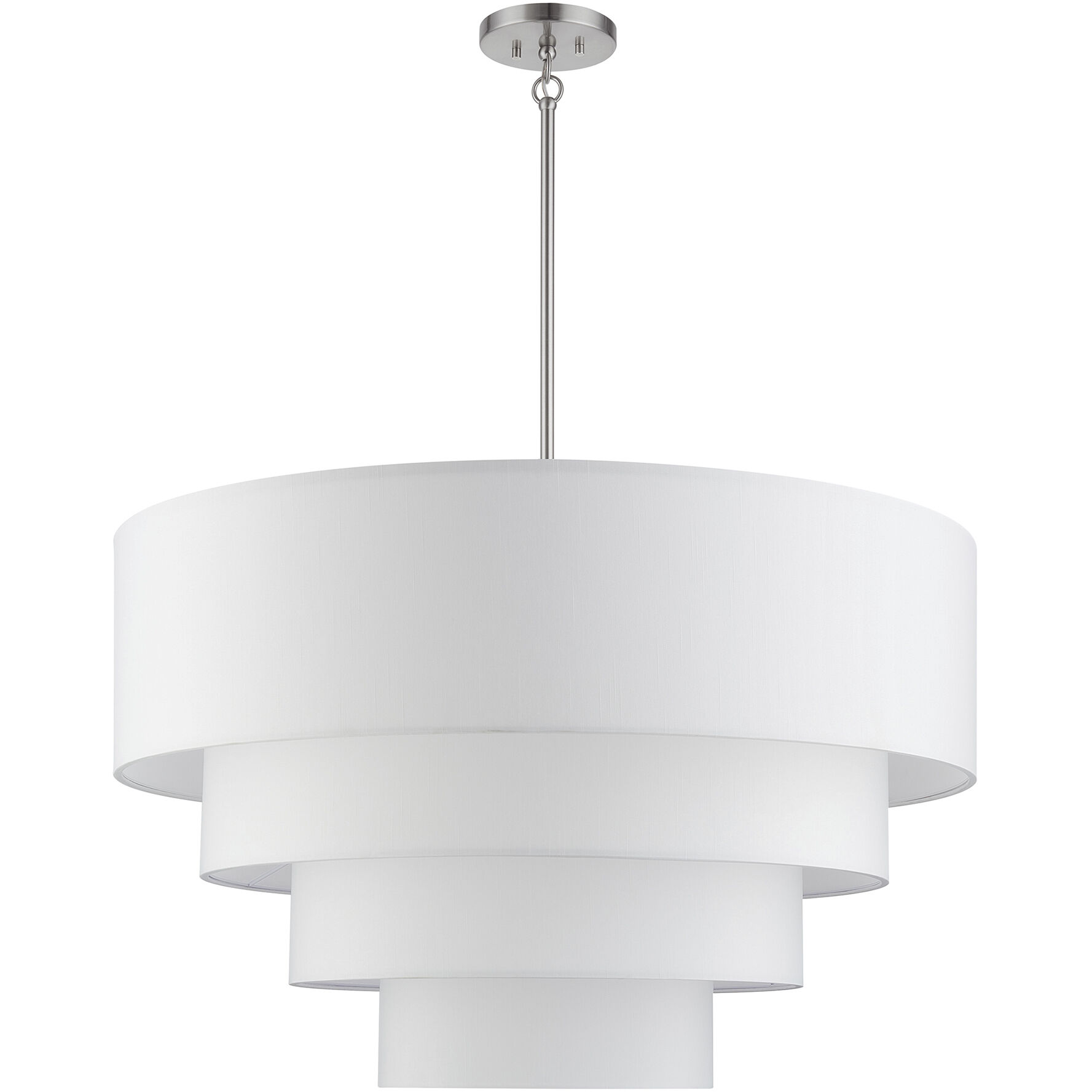 Manorwood 8 Light 35 inch Brushed Nickel Pendant Chandelier Ceiling Light