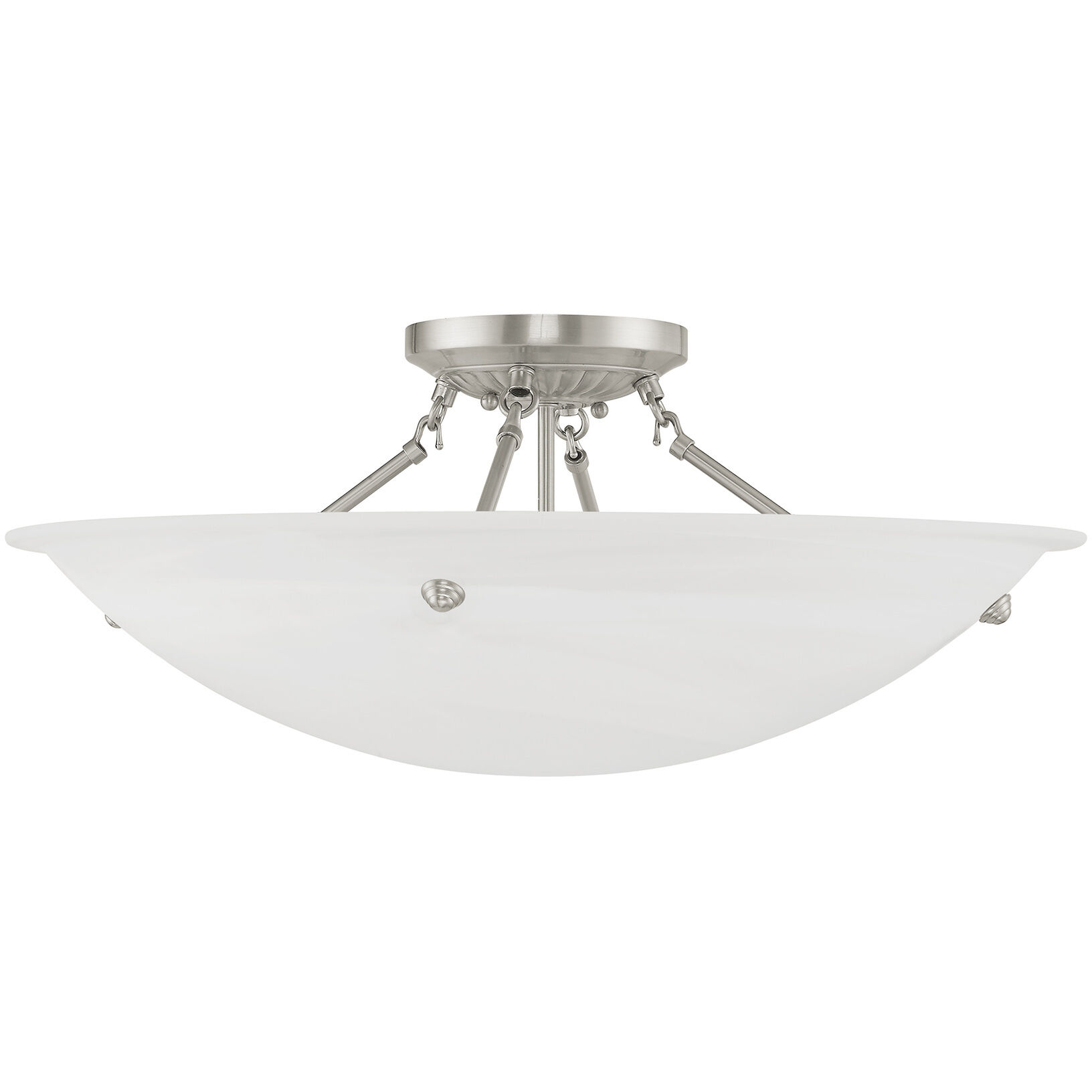 Oasis 4 Light 24 inch Brushed Nickel Semi-Flush Mount Ceiling Light
