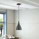 Amador 1 Light 6.25 inch Shiny Dark Gray with Polished Chrome Accents Mini Pendant Ceiling Light