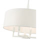 Meridian 4 Light 18 inch White Pendant Chandelier Ceiling Light