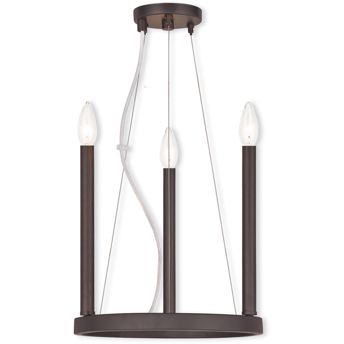 Alpine 3 Light 12 inch Bronze Mini Chandelier Ceiling Light