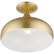 Amador 1 Light 12 inch Soft Gold Semi-Flush Mount Ceiling Light