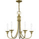 Cranford 5 Light 24 inch Antique Brass Chandelier Ceiling Light