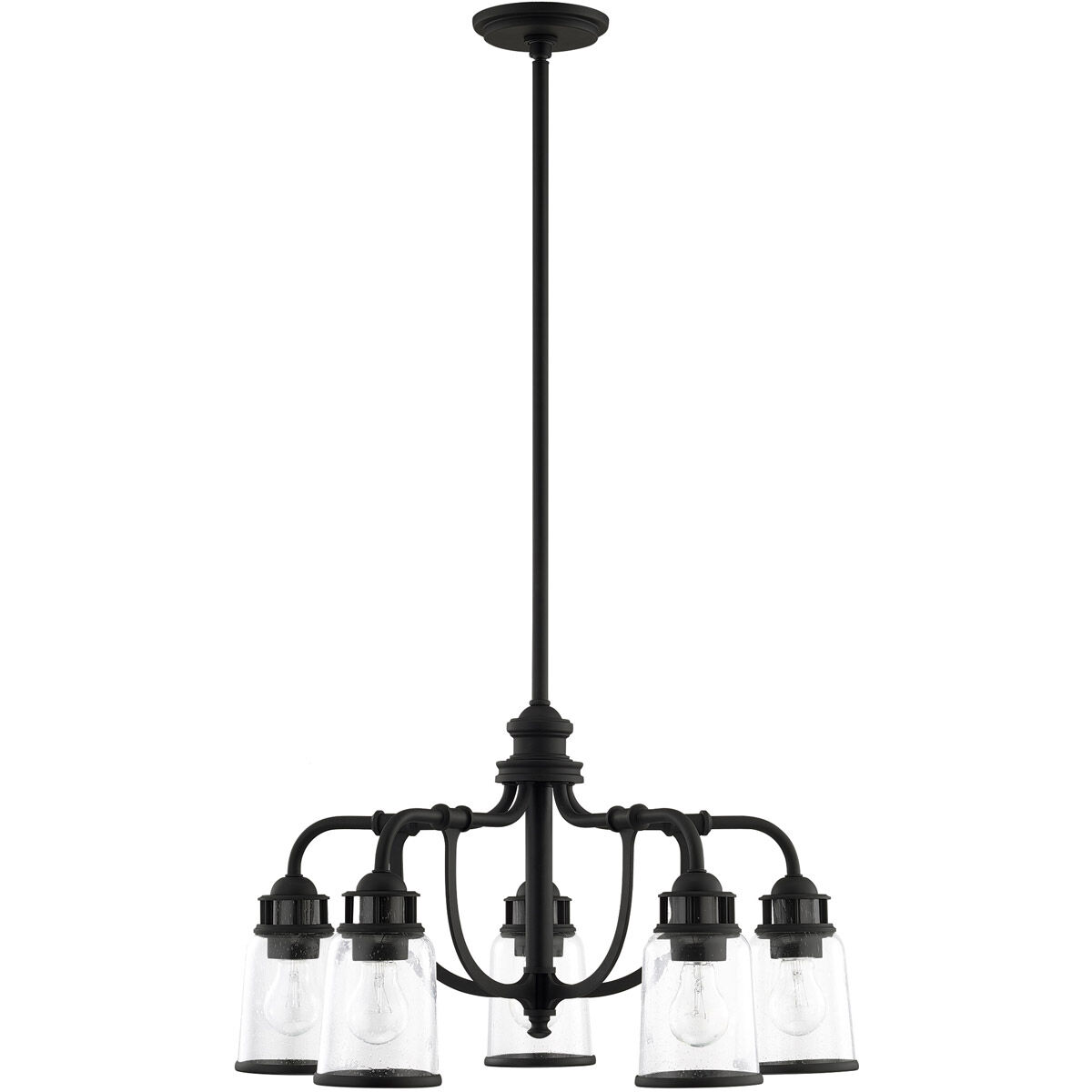 Lawrenceville 5 Light 24 inch Black Chandelier Ceiling Light