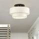 Manorwood 3 Light 15 inch English Bronze Semi Flush Mount Ceiling Light, Large