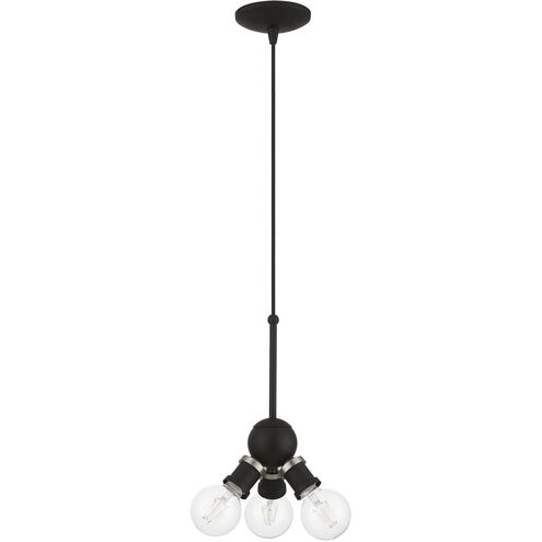Lansdale 3 Light 7 inch Black with Brushed Nickel Accents Pendant Ceiling Light
