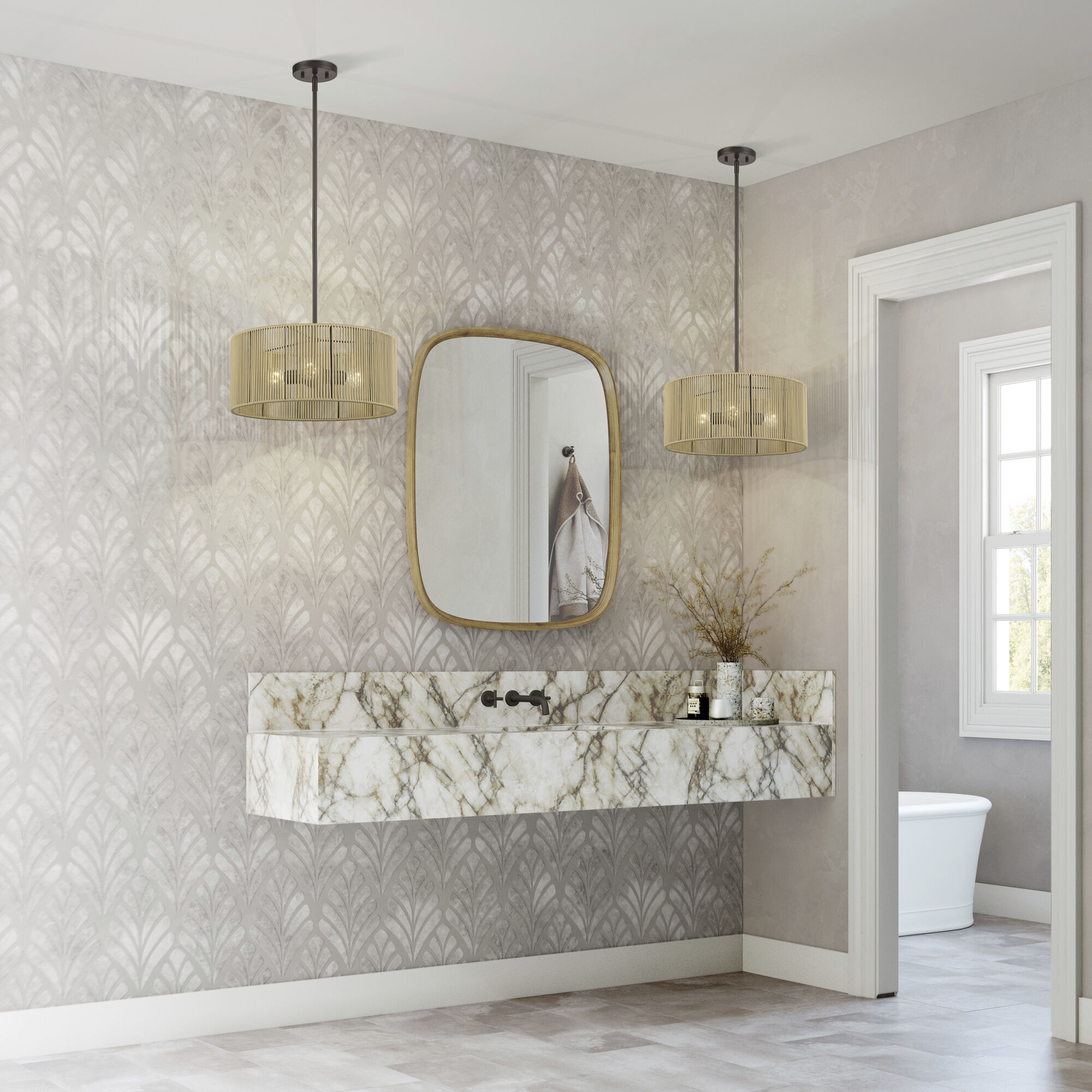 Acordia 3 Light 18 inch English Bronze Pendant Chandelier Ceiling Light