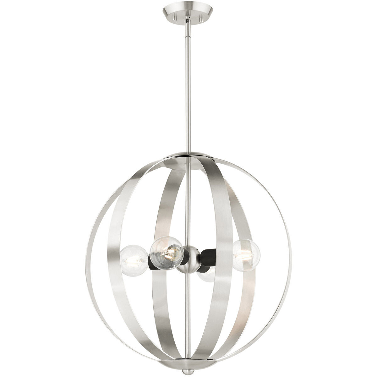 Modesto 4 Light 20 inch Brushed Nickel Chandelier Ceiling Light