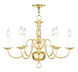 Williamsburgh 6 Light 24 inch Polished Brass Chandelier Ceiling Light