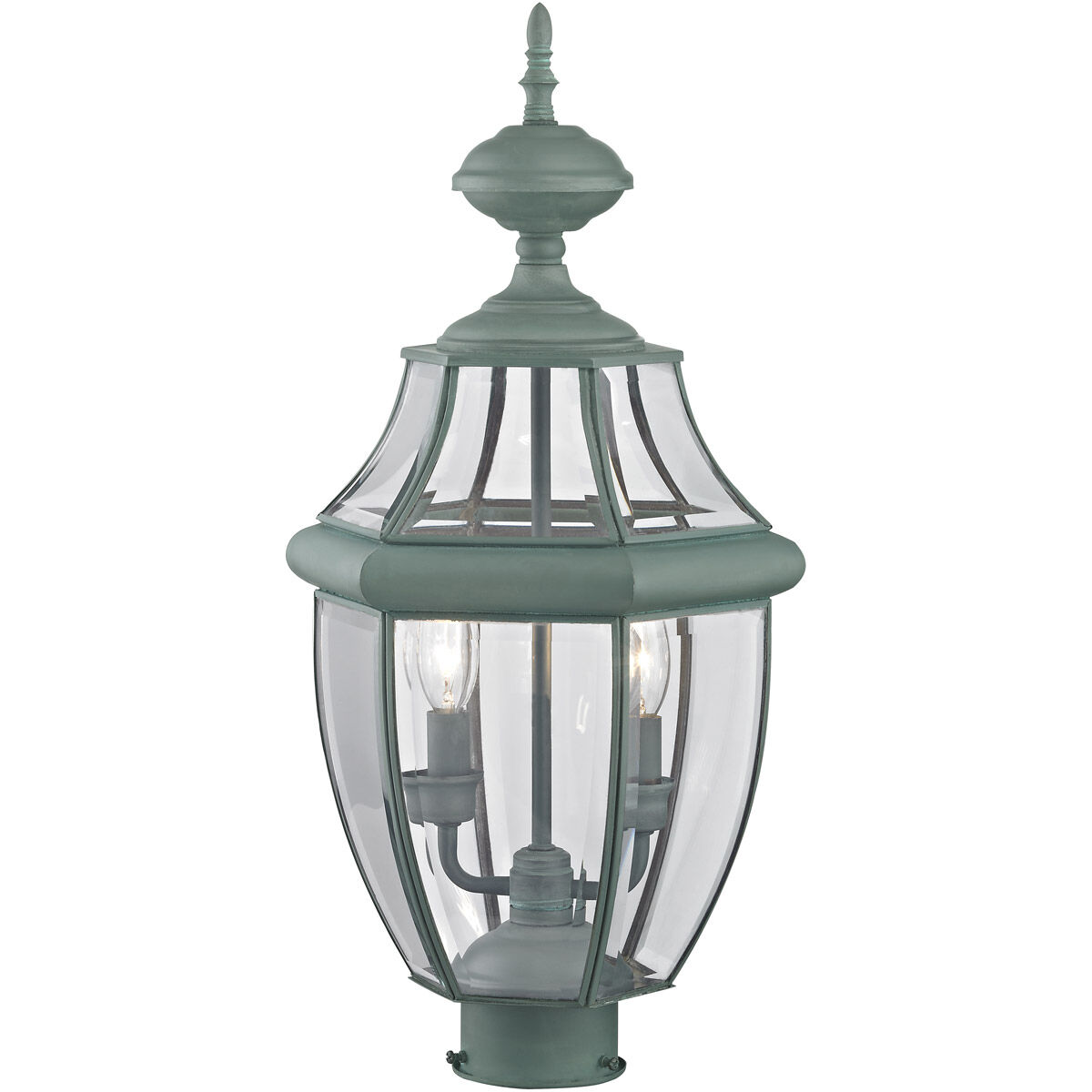 Monterey 2 Light 22 inch Verdigris Outdoor Post Top Lantern