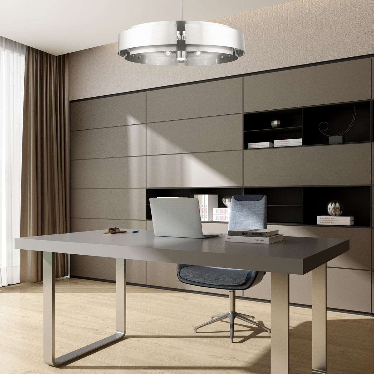 Varick 7 Light 34 inch Brushed Nickel Pendant Chandelier Ceiling Light