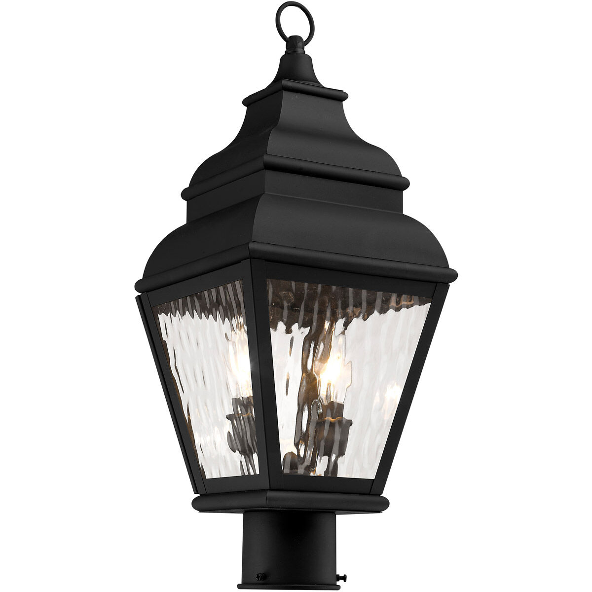 Exeter 2 Light 21 inch Black Outdoor Post Top Lantern