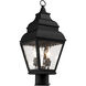 Exeter 2 Light 21 inch Black Outdoor Post Top Lantern