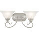 Coronado 2 Light 19 inch Brushed Nickel Bath Vanity Wall Light