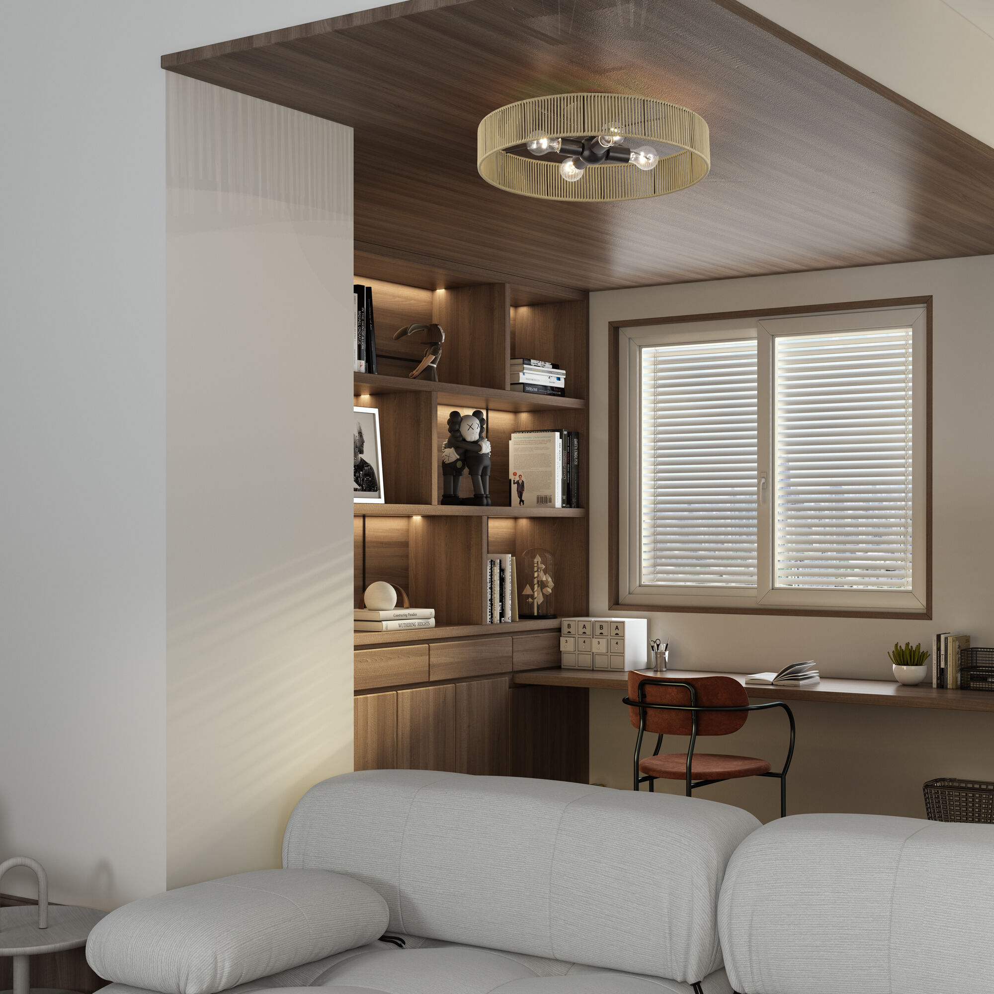 Goldiemesh 4 Light 22 inch English Bronze Semi Flush Mount Ceiling Light, Extra Large