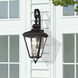 Adams 3 Light 10.63 inch Black with Brushed Nickel Finish Cluster Outdoor Large Wall Lantern Wall Light