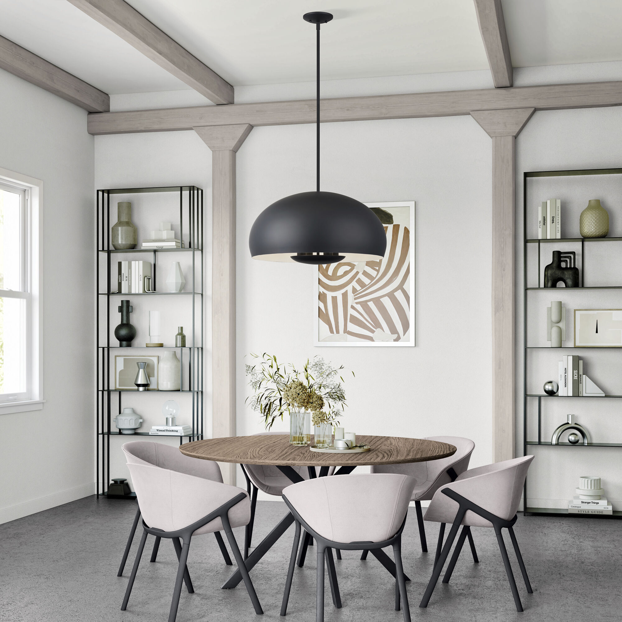 Domma 4 Light 22.5 inch Black Pendant Ceiling Light