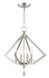 Diamond 4 Light 18 inch Polished Nickel Mini Chandelier Ceiling Light