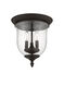 Legacy 3 Light 12 inch Bronze Flush Mount Ceiling Light