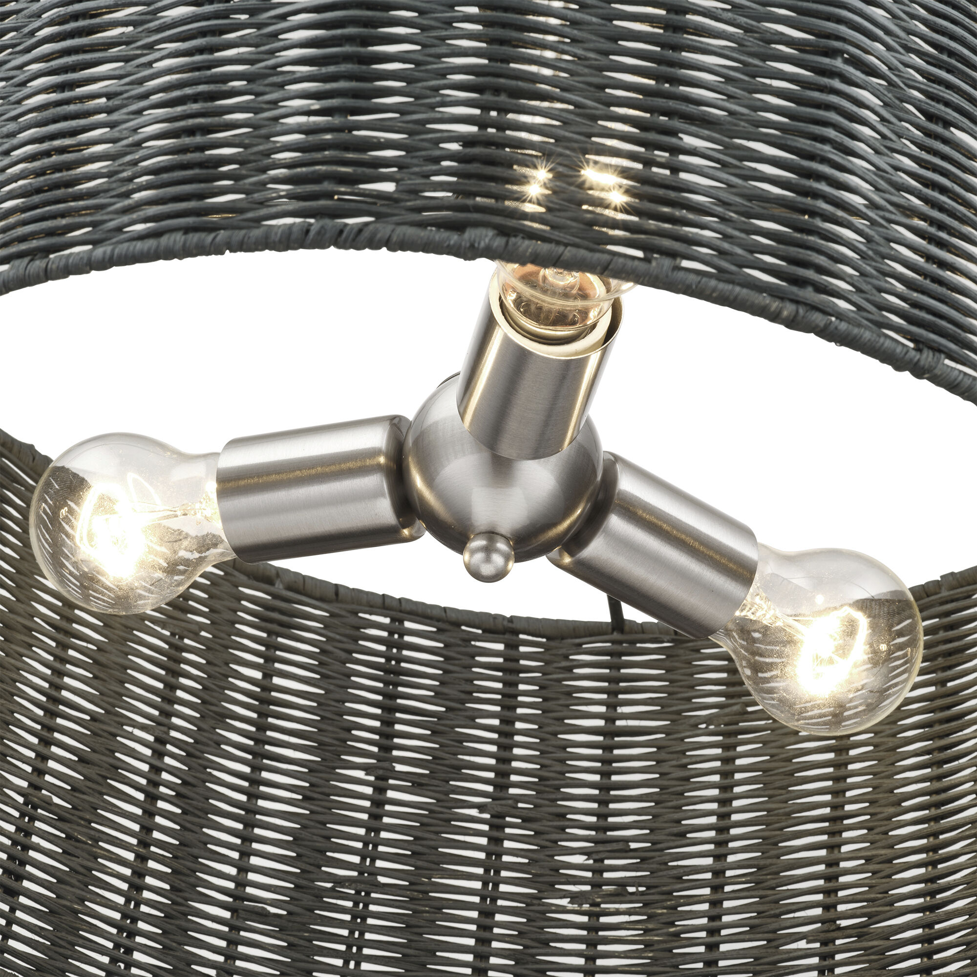 Weavington 3 Light 18 inch Brushed Nickel Pendant Chandelier Ceiling Light