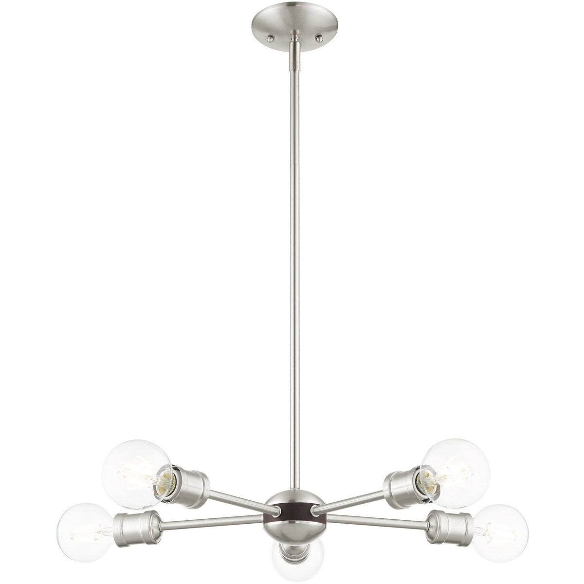 Coronado 5 Light 26 inch Brushed Nickel Chandelier Ceiling Light