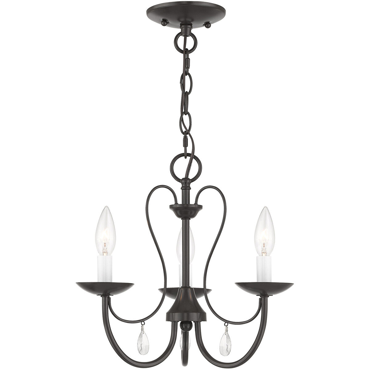 Mirabella 3 Light 14.5 inch English Bronze Chandelier Ceiling Light