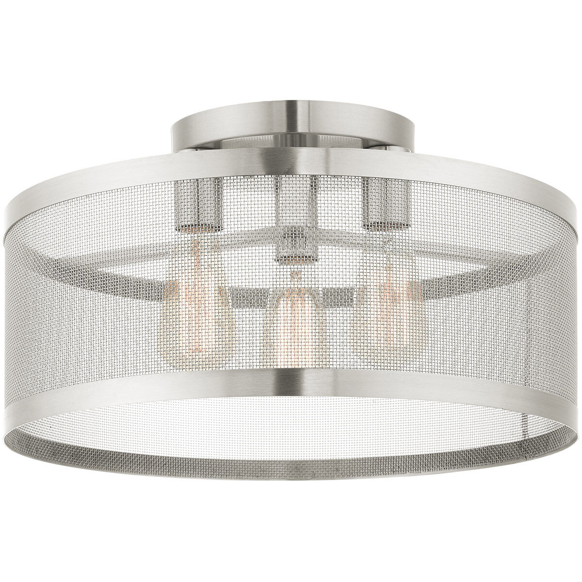 Industro 3 Light 18.00 inch Semi-Flush Mount