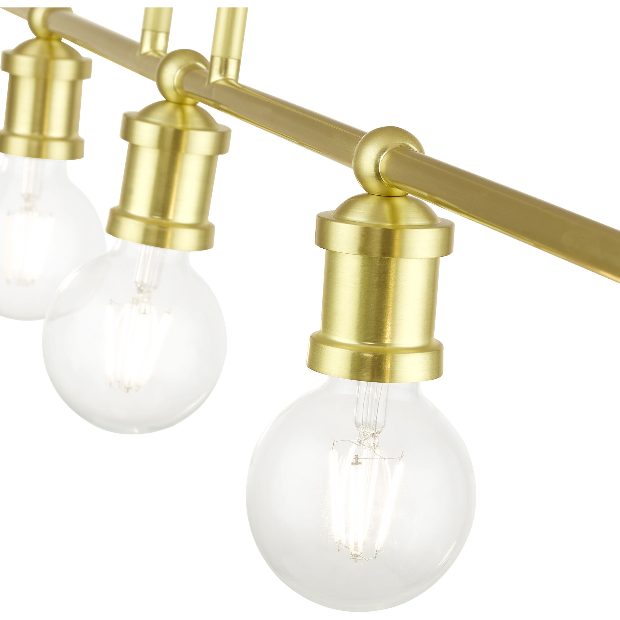 Lansdale 5 Light 40 inch Satin Brass Linear Chandelier Ceiling Light, Large