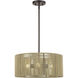Acordia 3 Light 18 inch English Bronze Pendant Chandelier Ceiling Light