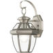 Monterey 1 Light 13 inch Brushed Nickel Outdoor Wall Lantern