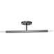 Monaco 2 Light 5.13 inch Black Chrome Semi-Flush Ceiling Light
