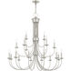 Estate 21 Light 42 inch Brushed Nickel Chandelier Ceiling Light
