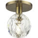 Whitfield 1 Light 7 inch Natural Brass Semi-Flush Ceiling Light