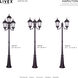 Hamilton 4 Light 95 inch Bronze Outdoor 4 Head Post