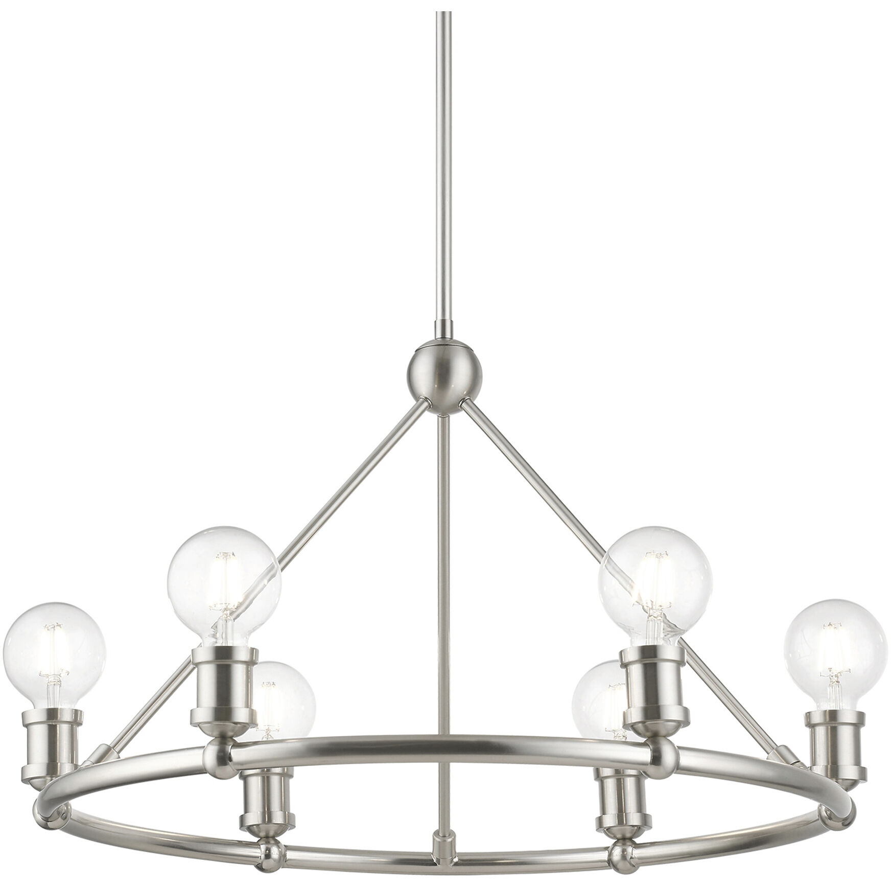 Lansdale 6 Light 25 inch Brushed Nickel Chandelier Ceiling Light