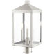 Nyack 3 Light 20 inch Brushed Nickel Outdoor Post Top Lantern