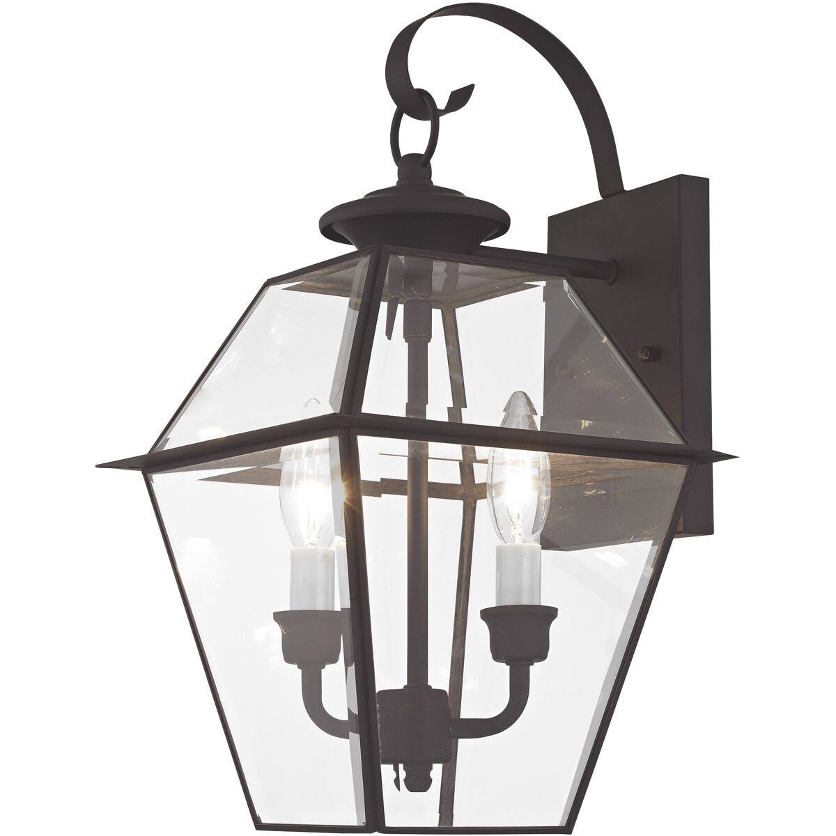 Westover 2 Light 16.5 inch Black Outdoor Wall Lantern