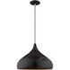 Allison 1 Light 16 inch Shiny Black Mini Pendant Ceiling Light