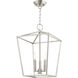 Devone 3 Light 13 inch Brushed Nickel Convertible Semi Flush/Lantern Ceiling Light
