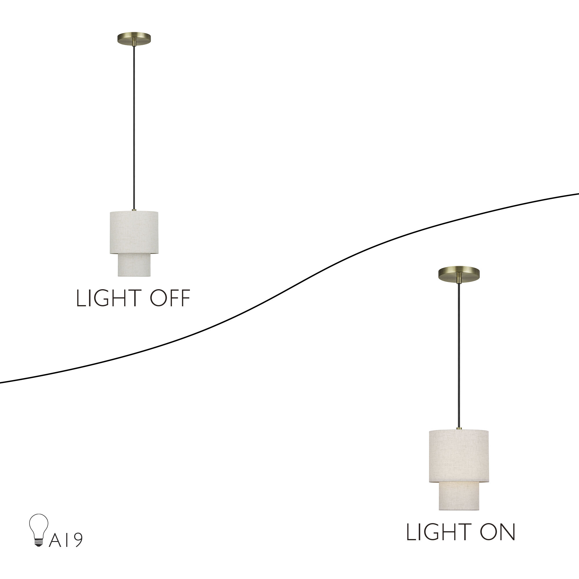 Monroe 1 Light 7 inch Antique Brass Mini Pendant Ceiling Light