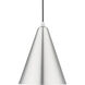 Dulce 1 Light 10 inch Brushed Aluminum with Polished Chrome Accents Pendant Ceiling Light