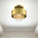 Orenburg 3 Light 13 inch Natural Brass Semi Flush Ceiling Light