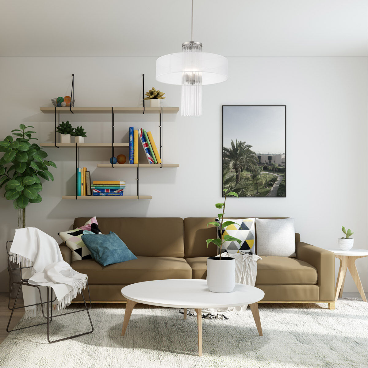 Alexis 4 Light 24 inch Brushed Nickel Pendant Chandelier Ceiling Light