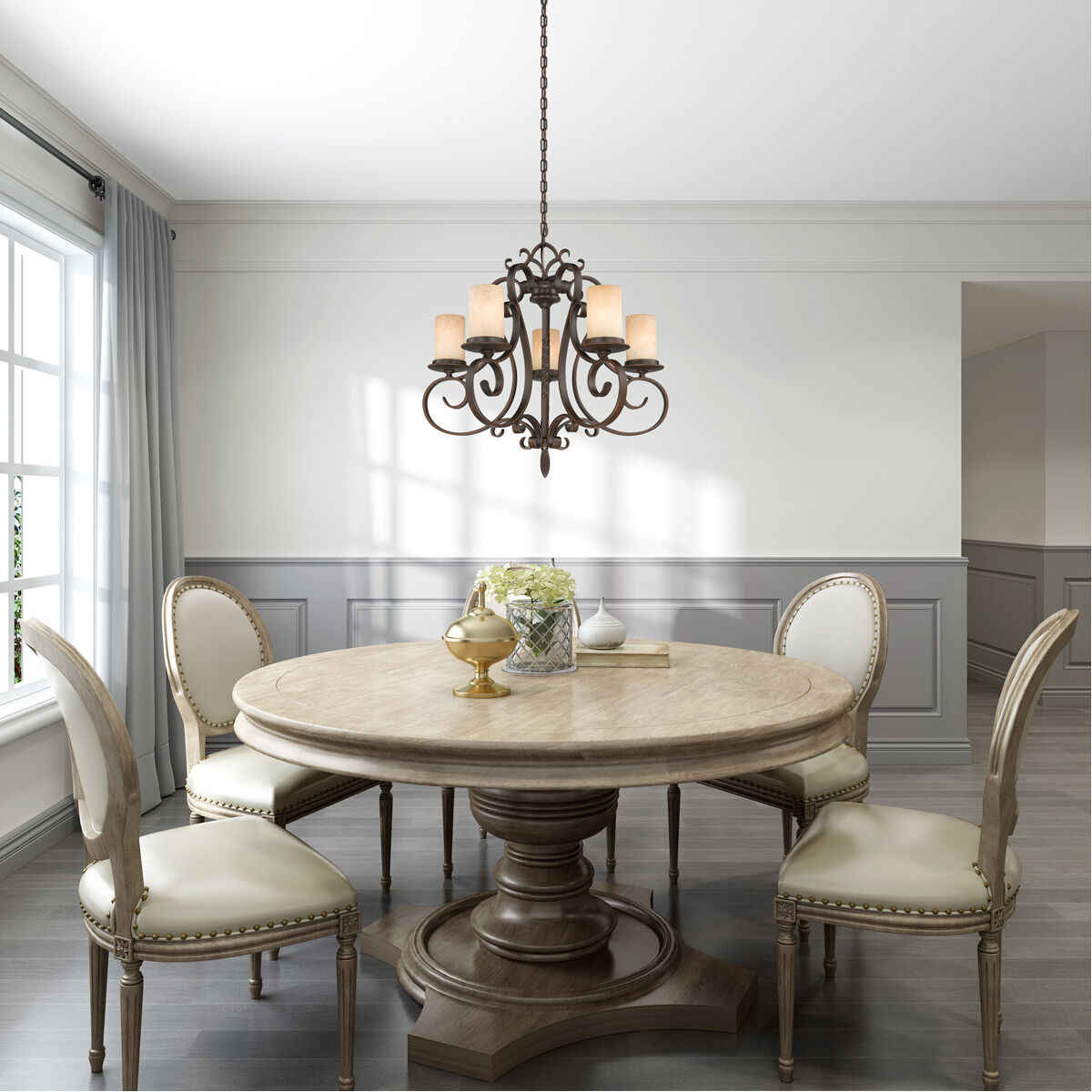 Millburn Manor 5 Light 26 inch Imperial Bronze Chandelier Ceiling Light