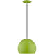 Allison 1 Light 10 inch Shiny Apple Green Mini Pendant Ceiling Light