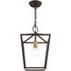 Devone 1 Light 10 inch Bronze Convertible Semi Flush/Lantern Ceiling Light